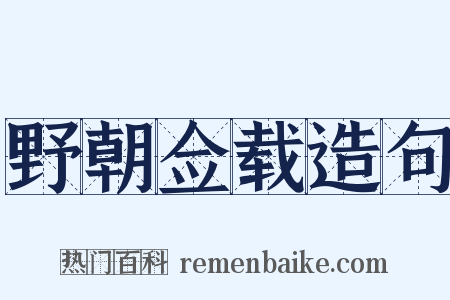 野朝佥载造句是什么意思的图片